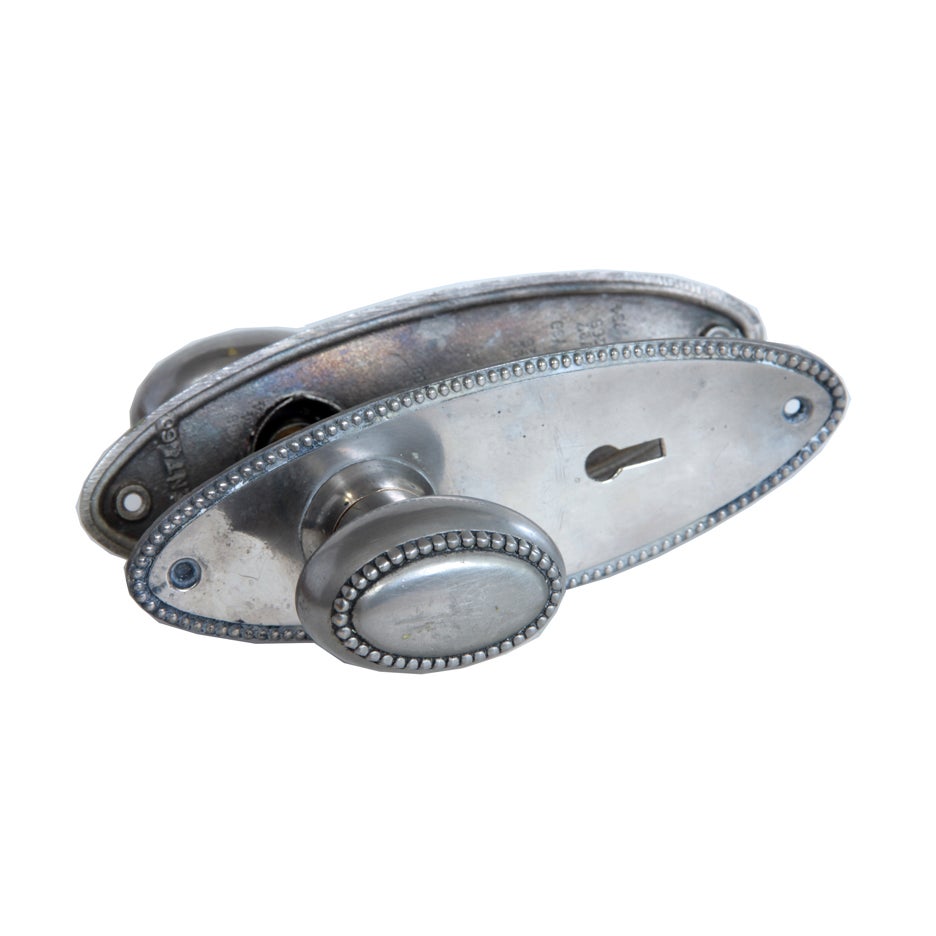 American Antique Chrome Door Knobs & Door Plates Chairish