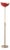 Minimalist Luna Torchiere Floor Lamp 70" H - Mid-Century Modern, Red Gold Shade, Weathered Brass, Dimmable, Bulb Included For Sale