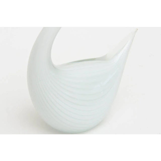 1960s Vintage Murano Seguso Glass White Swan Sculpture, 1960's For Sale - Image 5 of 11