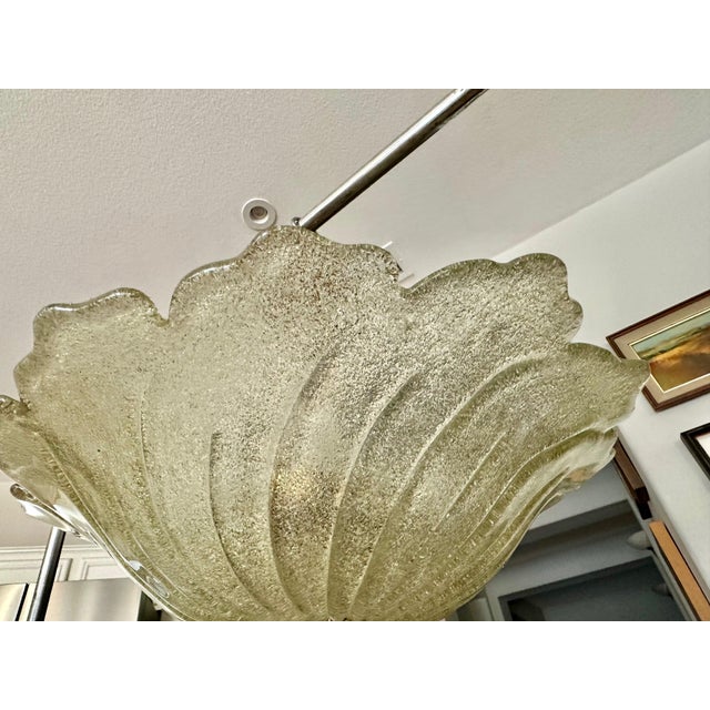 Murano Gold Rugiadoso Glass Semi Flush Mount Ceiling Light For Sale - Image 12 of 18