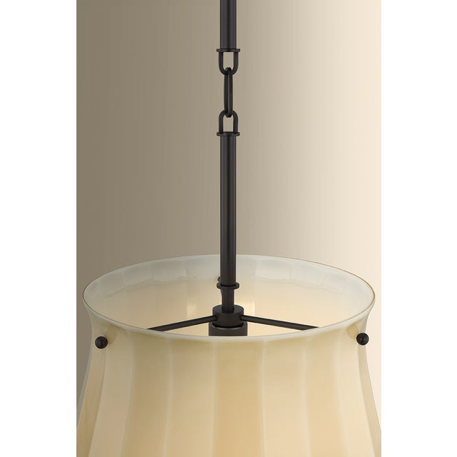 Hudson Valley Lighting Hudson Valley Lighting Nevins 14 in. 1 Light Pendant in Distressed Bronze Finish For Sale - Image 4 of 8