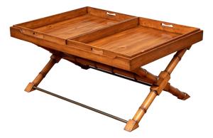 Ralph Lauren Rustic Double Tray Top Coffee Table