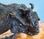 Brown Large Hand Carved African Ironwood Sculpture Lions Attacking Cape Buffalo For Sale - Image 8 of 10