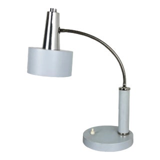 German Modernist Metal Table Light attributed to SIS Lights, 1960s For Sale