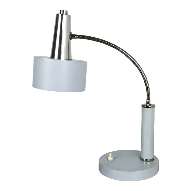 German Modernist Metal Table Light attributed to SIS Lights, 1960s For Sale