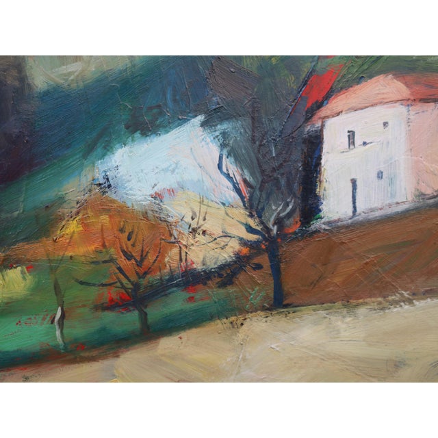 1970s Piero Leo, Landscape, 1971, Oil Painting on Hardboard, Framed For Sale - Image 5 of 11