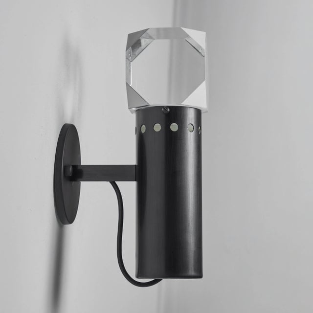 1960s Stilnovo Faceted Diffuser Wall Lamps - a Pair For Sale - Image 10 of 11