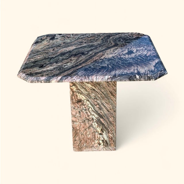 Postmodern Italian Cipollino Ondulato Marble Side Table, 1970s–1980s For Sale - Image 4 of 18