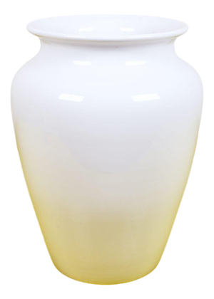 White Glazed Terracotta Vase