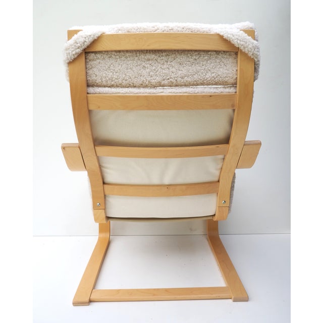 Wood Sheepskin Poäng Armchair by Noboru Nakamura for Ikea, Sweden, 2011 For Sale - Image 7 of 14