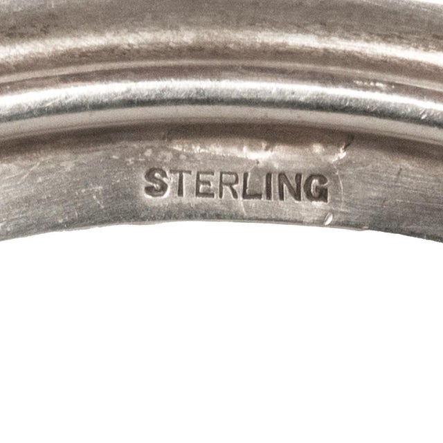 Antique American Sterling Silver Wine Bottle Decanter Coaster Cuff New York 1915 For Sale - Image 16 of 17