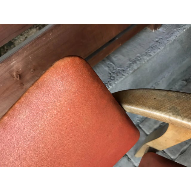 1940s Set of Art Deco Lajos Kozma Style Red Chairs, 1940s For Sale - Image 5 of 7