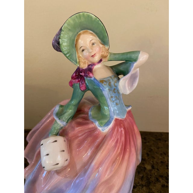 Royal Doulton 1930s Royal Daulton Autumn Breeze Discontinued Figurine For Sale - Image 4 of 4