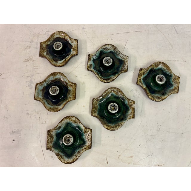 Green German Ceramic Wall Light Sconce from Hustadt Leuchten, 1960s For Sale - Image 8 of 12