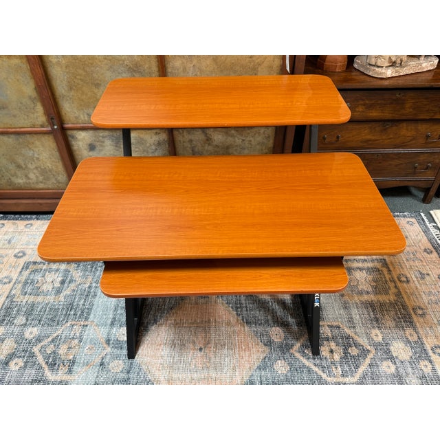 Transitional Quik Lok Studio Triple-Shelf Workstation Desk For Sale - Image 3 of 17