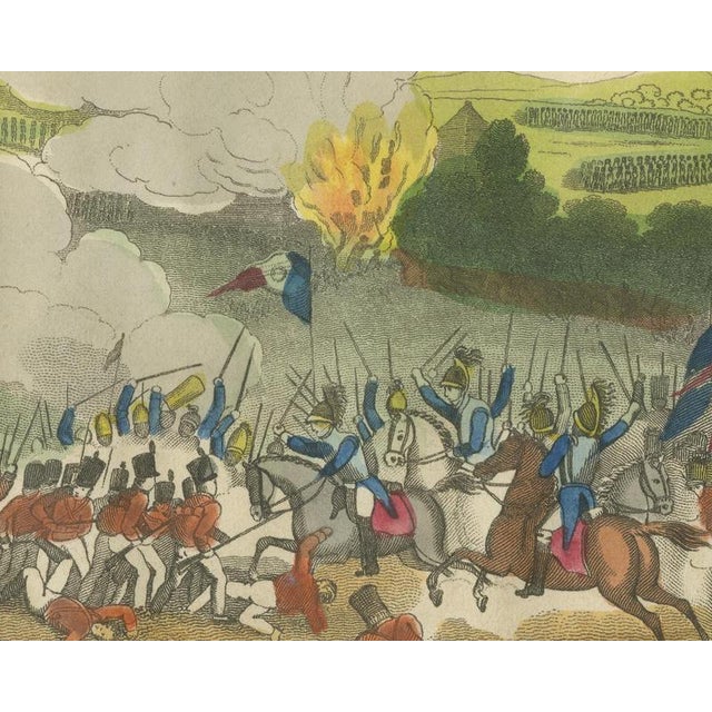 19th Century Richard Evans, Battle of Waterloo with Cuirassiers Facing British Infantry, 1816, Engraving For Sale - Image 5 of 8