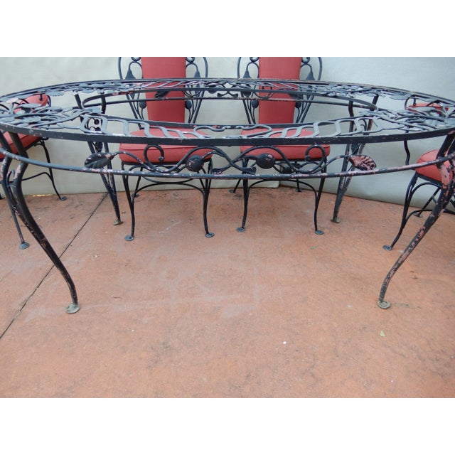Salterini Wrought Iron Indoor Dining Set 7 Pieces | Chairish (640 x 640 Pixel)