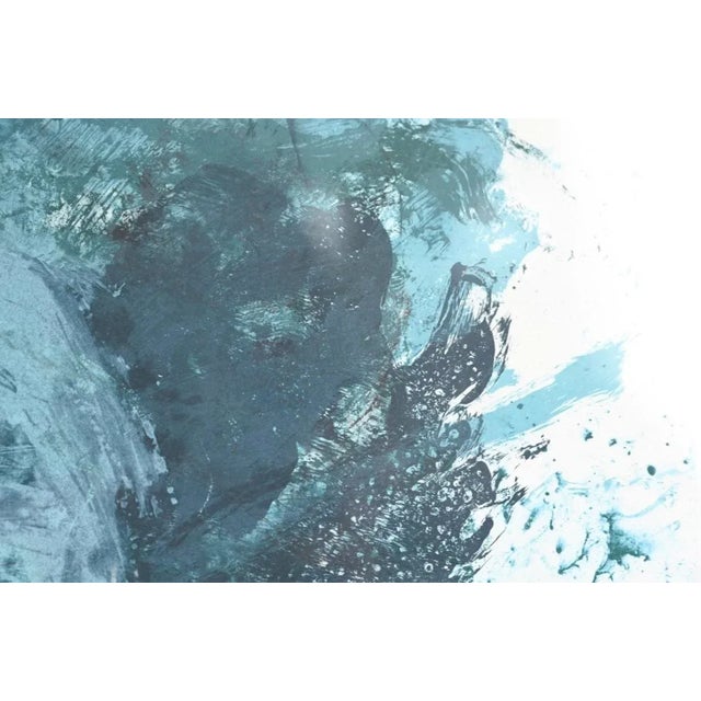 Blue Vintage Signed Abstract Lithographs — a Pair For Sale - Image 8 of 12