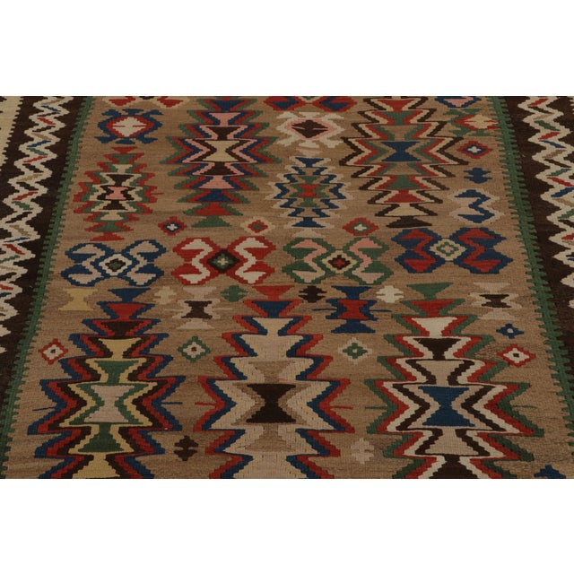 Rug & Kilim Antique Persian Kilim Rug in Beige-Multicolor Tribal Patterns by Rug & Kilim For Sale - Image 4 of 9
