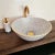 White Hnoda' Gold 14 Karat Black & White Top Glazed White Bathroom Handmade Sink Basin For Sale - Image 8 of 8