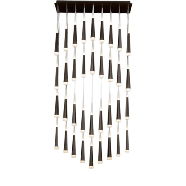 Black Meteoriti Di Metallo Chandelier in Aluminum and Acrylic by Jago For Sale