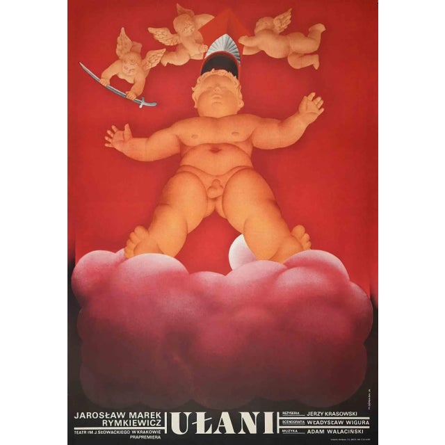 Poster of Stowackiego theater is an original offset print realized in 1975 for "Ulani". Signed on the lower right " M....