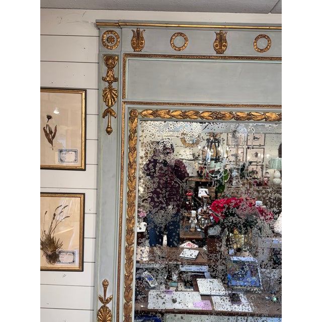 Early 20th Century 19th Century French Trumeau Style Mirror For Sale - Image 5 of 9