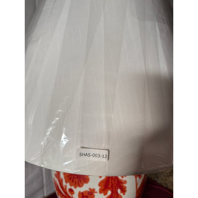 2020s Scalamandré Maison by Port 68 Arcadia Coral Lamp, 36”h – New Old Stock For Sale - Image 5 of 9