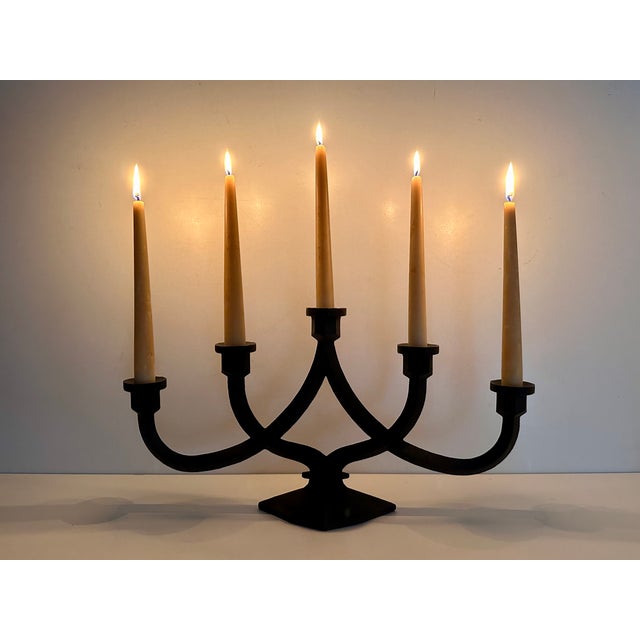 Five-Flame Cast Iron Candle Holder from the Foundry Institute of Th Aachen, Germany, 1967 For Sale - Image 6 of 13