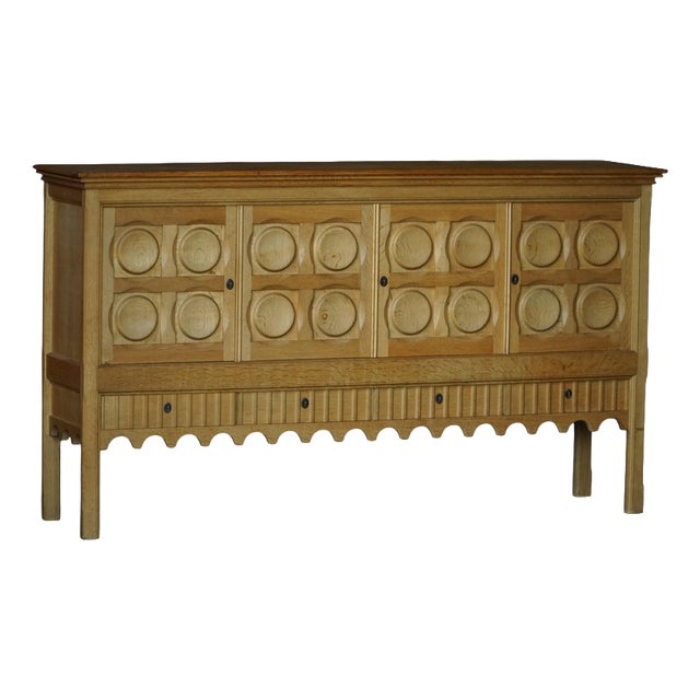 Vintage Danish Oak Sideboard by Henning Kjærnulf for Nyrup Furniture Factory, 1960s For Sale