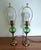 Traditional Pair of Vintage Green Globe Lamps With William Morris Shades For Sale - Image 3 of 10