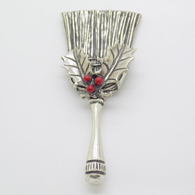 Metal Vintage Italian Handmade Genuine Silver Christmas Decoration Figurine, 1980s For Sale - Image 7 of 13