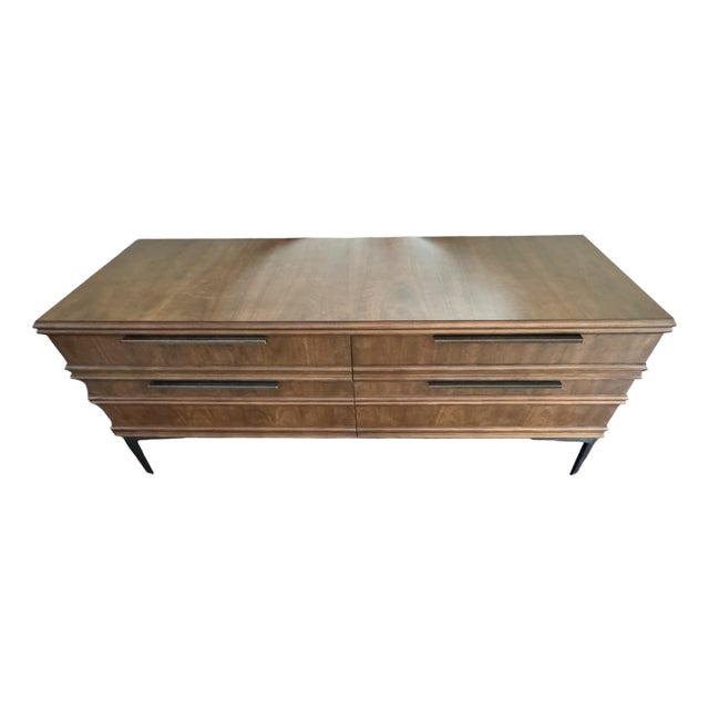 Hickory Chair Four-Drawer Walnut Dresser / Credenza For Sale