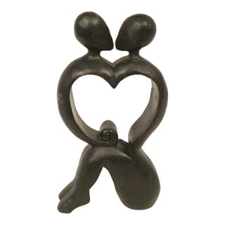 Lovers Embrace Valentine Sculpture For Sale