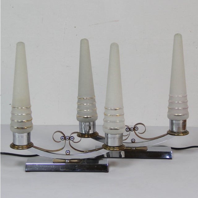 1940s French Art Deco Table Lamps, 1940s, Set of 2 For Sale - Image 5 of 8