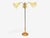Mid-Century Modern 1950s Swedish Modern Birch, Brass, Silk Adjustable Floor Lamp For Sale - Image 3 of 14