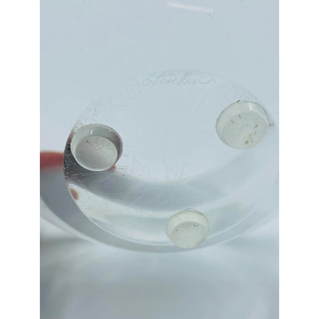 Transparent Mid 20th Century Steuben Crystal Modernist Bowl Ashtray For Sale - Image 8 of 13