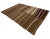 1960s Vintage Natural Brown Striped Wool Turkish Kilim Rug- 6′6″ × 9′2″ For Sale - Image 4 of 7