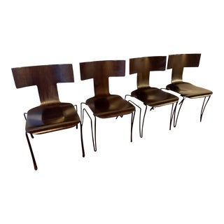 1980s Donghia Anziano Stackable Dining Chairs - Set of 4 For Sale