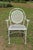 Hollywood Regency Wrought Iron Patio Set—Four Armchairs and a Table With a Glass Top For Sale - Image 3 of 18