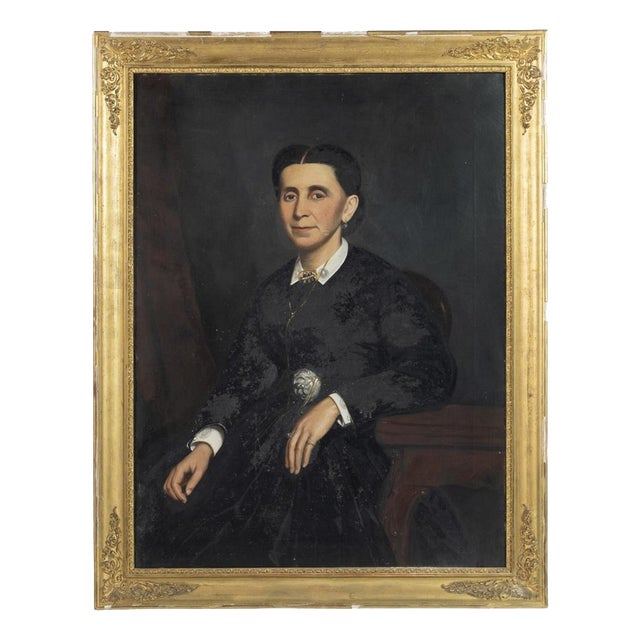 J. Stewart, Portrait of a Lady, Oil on Canvas For Sale