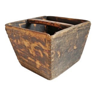 Vintage Chinese Wood Rice Bucket For Sale