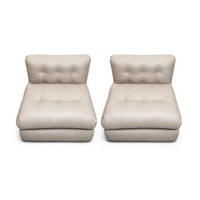 An exceptional and unusually large set of eight “Amanta” lounge chairs designed by Mario Bellini for C&B Italia, Italy,...