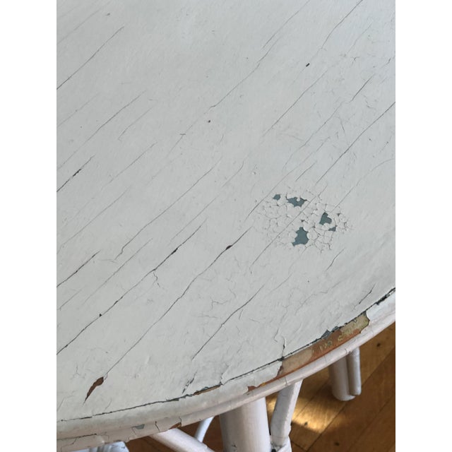 Antique Painted Bamboo Side Table For Sale - Image 10 of 13