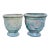 Pair Anduze-Form Planters, Festoon Relief, Glazed Terracotta For Sale
