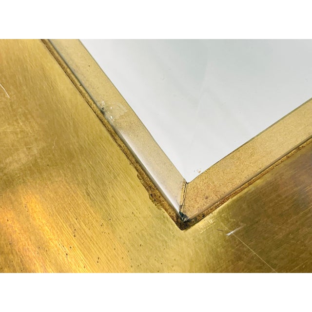 Vintage American Brass & Glass Coffee Table Attributed to Mastercraft For Sale - Image 15 of 18