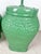 Vintage Newly Lacquered Green Woven Basket Weave Style Lamps- A Pair For Sale - Image 4 of 7