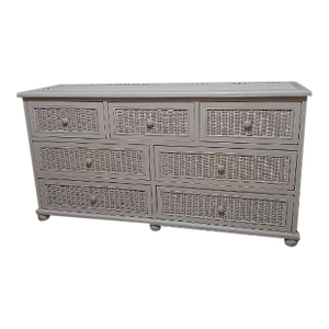 Vintage Dresser Henry Link Style 7 Drawer White Color