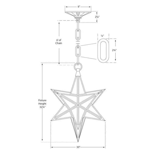 2020s Chapman & Myers for Visual Comfort Signature Moravian Large Star Lantern in Gilded Iron with Antique Mirror For Sale - Image 5 of 5