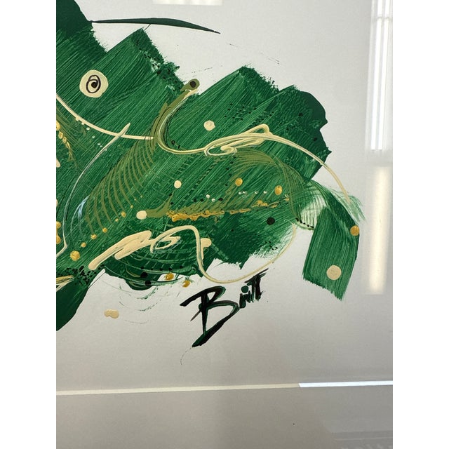 Abstract Abstract Oil Painting Signed by Britt For Sale - Image 3 of 8